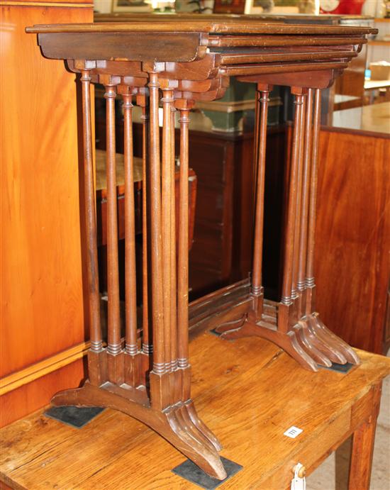 Edwardian mahogany quartetto of tea tables